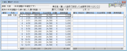 年末調整対応オプション