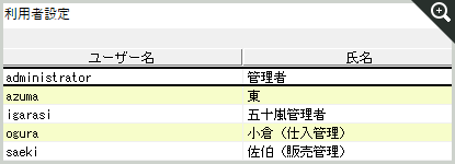 利用者設定